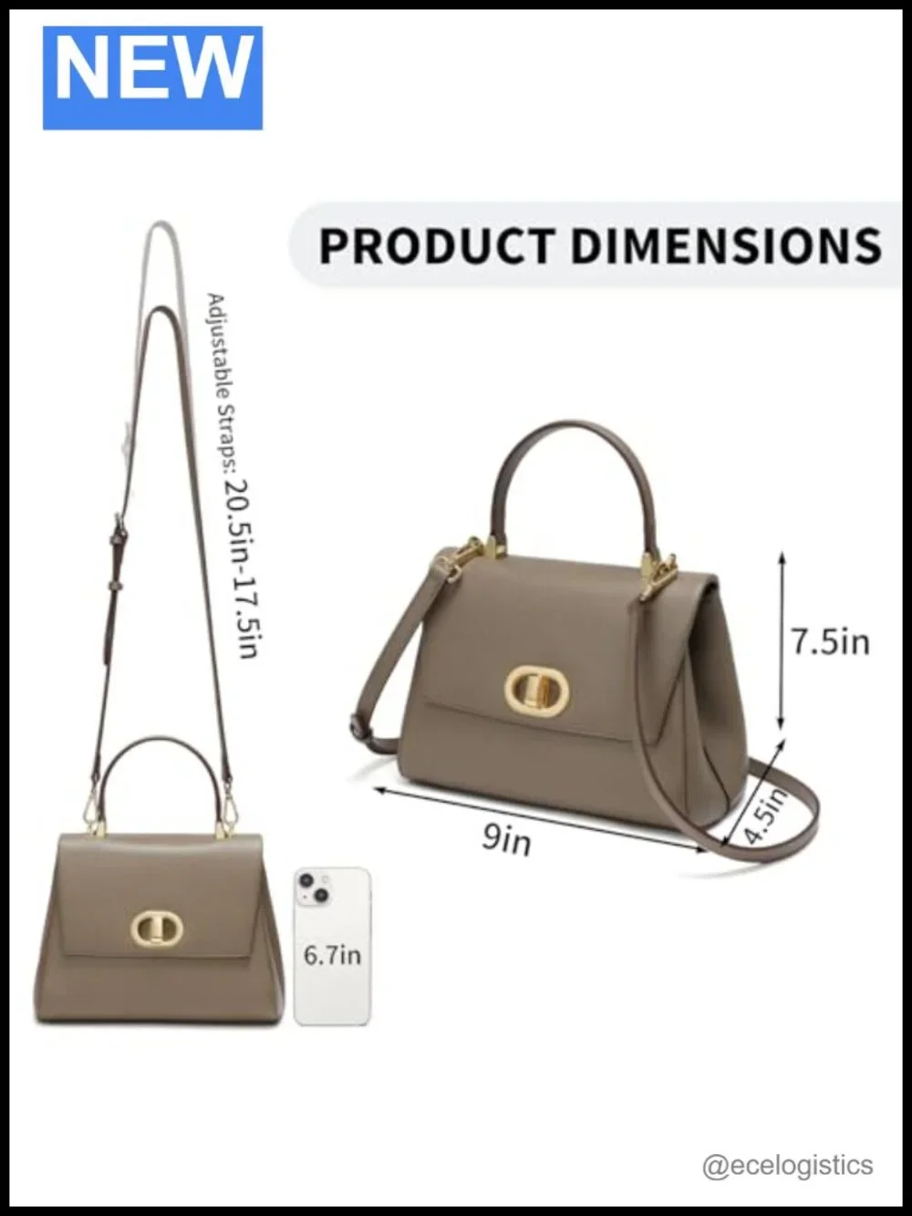 Faux Leather Satchel Handbag Crossbody Top Handle Work Purse Multiple Pockets